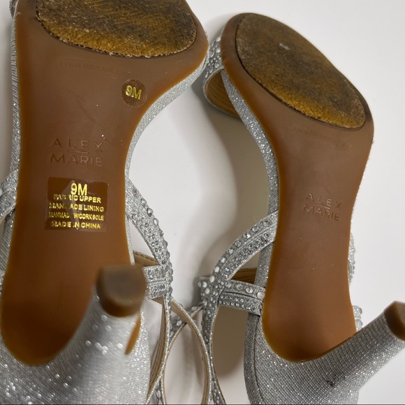Alex Marie | Shoes | Alex Marie Parlyn Glitter Rhinestone Ankle Strap Strappy Sandals Size 9 